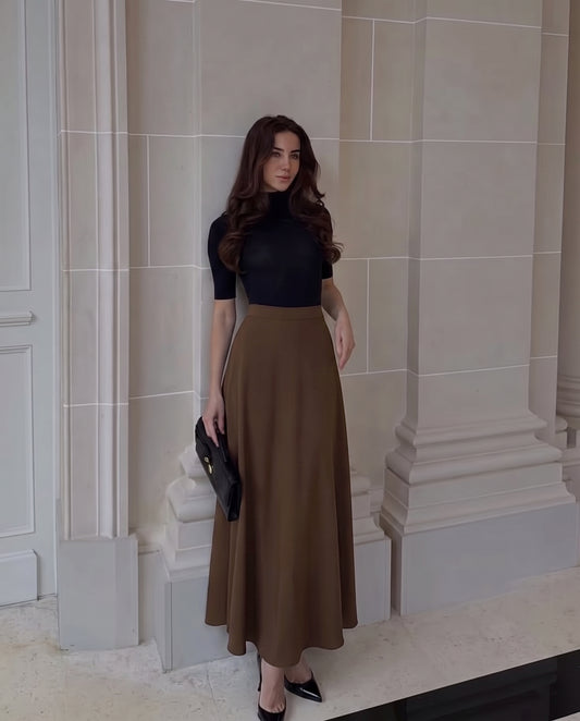 Flared A Line Maxi Skirt