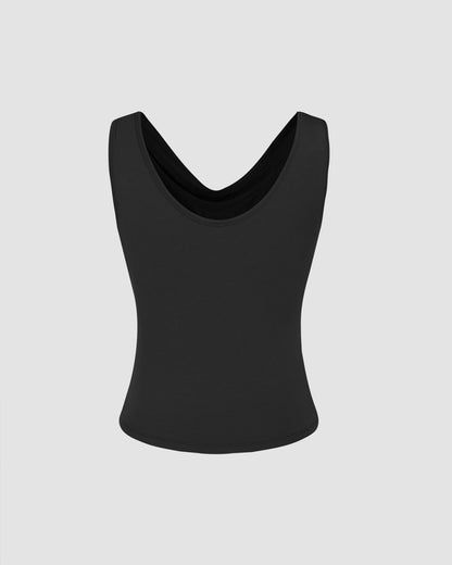 COWL NECK FITTED TOP
