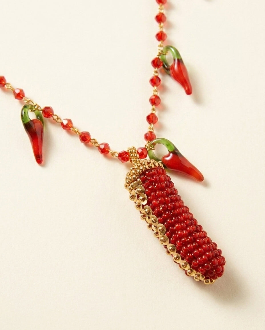 Coral Branch Pendant Necklace
