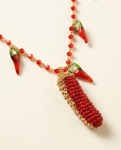 Coral Branch Pendant Necklace