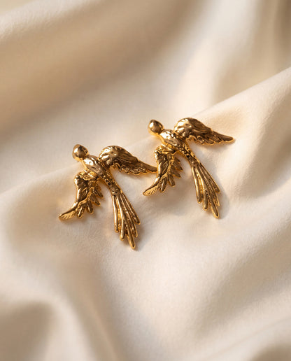 The Free Bird Anti Tarnish Earrings - Gold