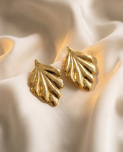 The Ginkgo Anti Tarnish Studs - Gold