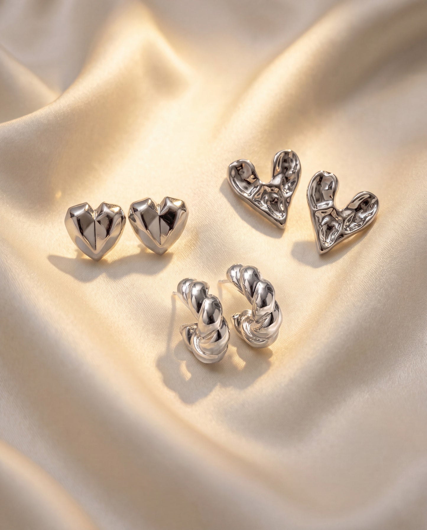 The Silver Earrings Edit - Set of 3
