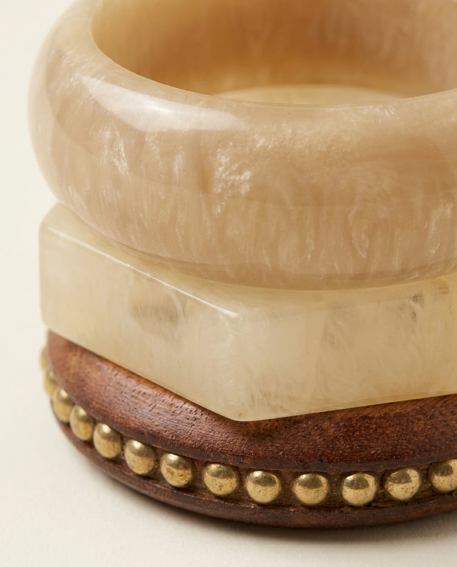 Mixed Wood Stack Bangles