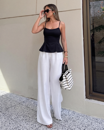 Black Lace Detail Camisole Top – Oyela