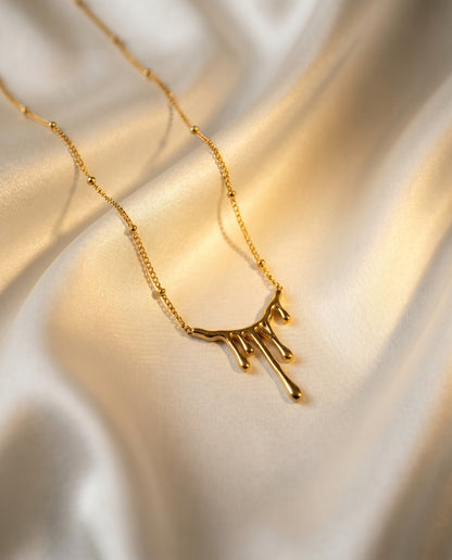 The Drip Pendant Necklace - Gold