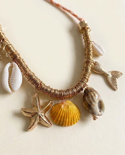 Peachy Shell Duo Necklace