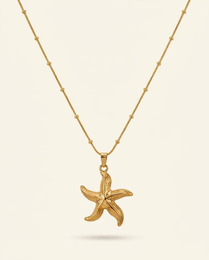 Golden Antitarnish Starfish Necklace