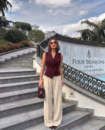 Maroon Waist Coat