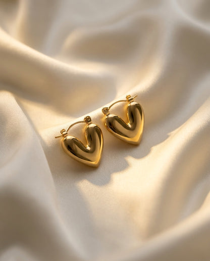 The Petit Dome Anti Tarnish Hoops - Gold