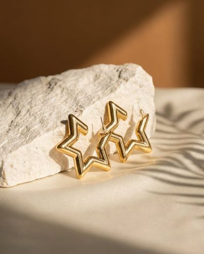 Celestial Puff Studs - Gold