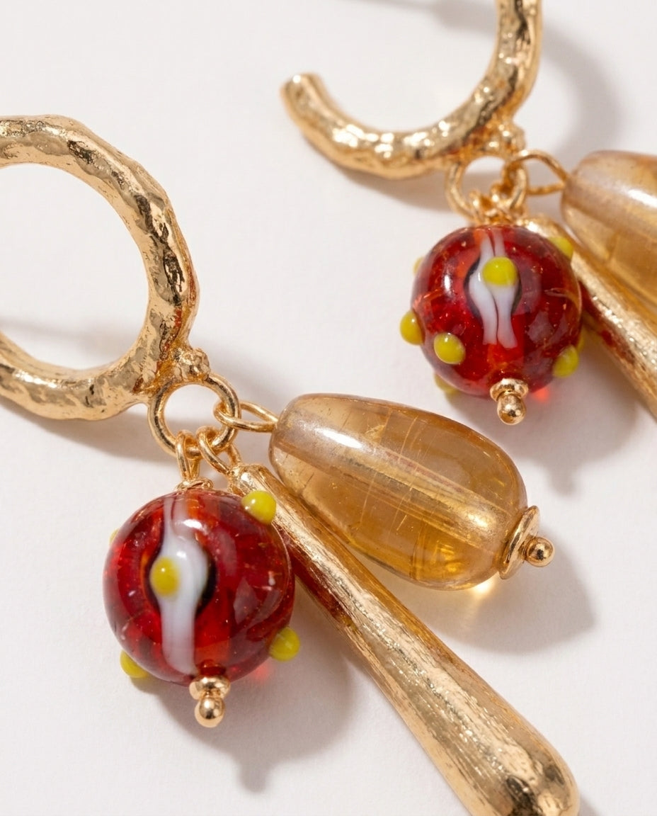 Golden Tide Hoop Drops