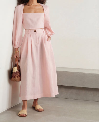 Soft Pink Co-Ord Set With Billowy Silhouette