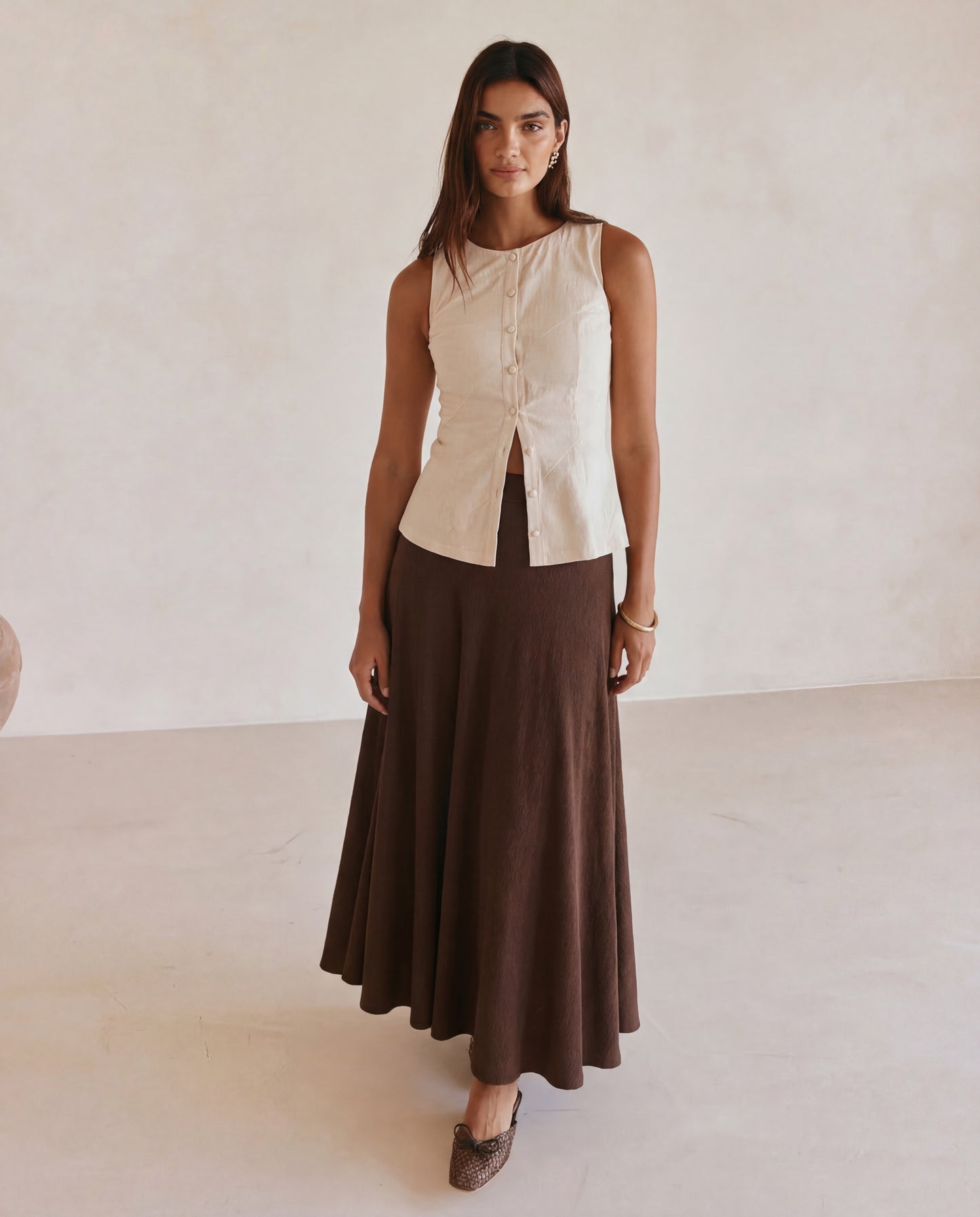 Flared A Line Maxi Skirt