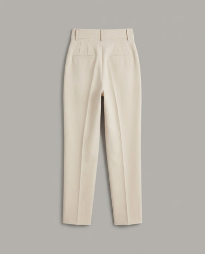 Beige Belted Citywear Trousers