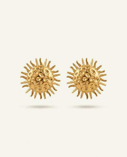 The Cosmic Sun Anti Tarnish Earrings - Gold