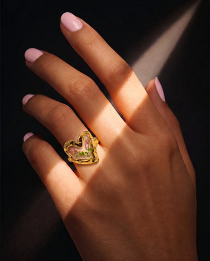 The Bloom Heart Ring - Gold