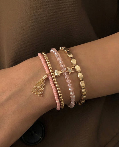 Pastel Tassel Bracelet Set