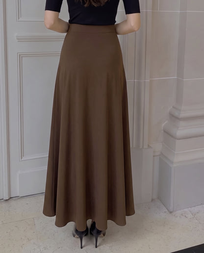 Flared A Line Maxi Skirt