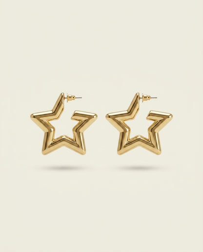 Celestial Puff Studs - Gold