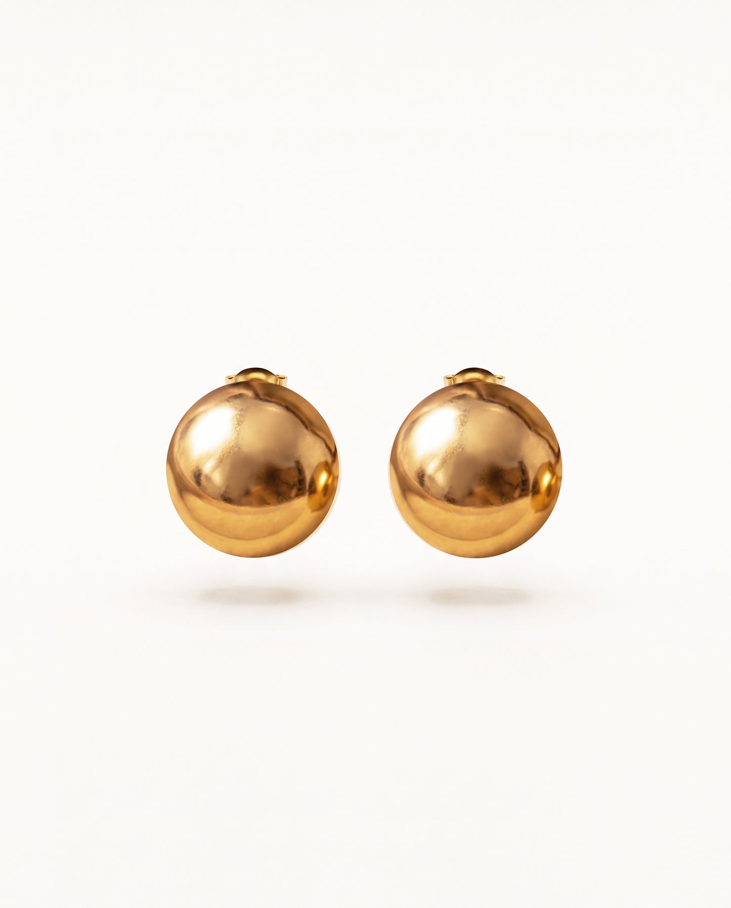 The Dome Stud Anti Tarnish Earrings - Gold