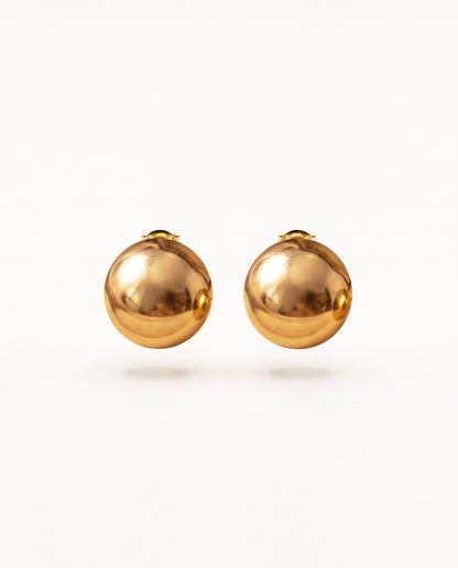 The Dome Stud Anti Tarnish Earrings - Gold