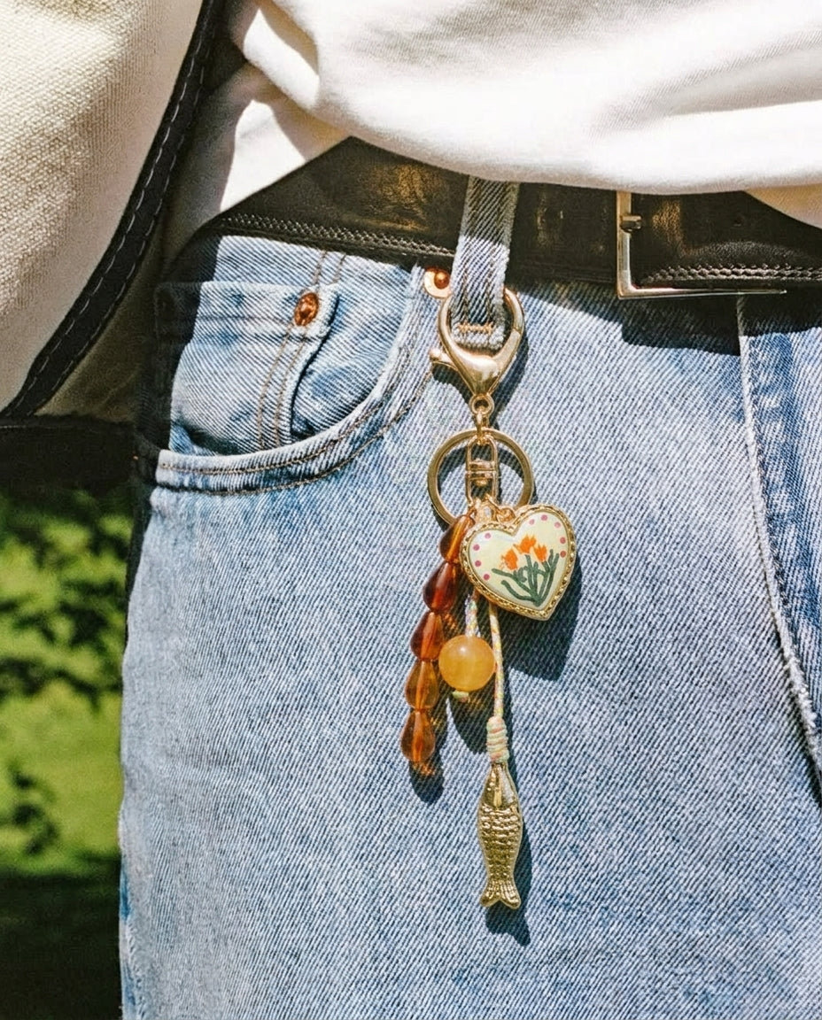 Golden Tassel Keychain