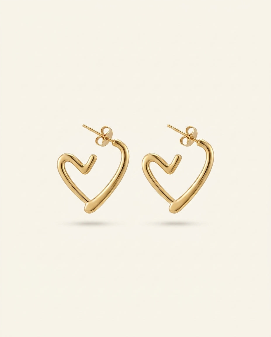 The Love Note Anti Tarnish Hoops - Gold