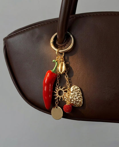 Scarlet Tassel Keychain
