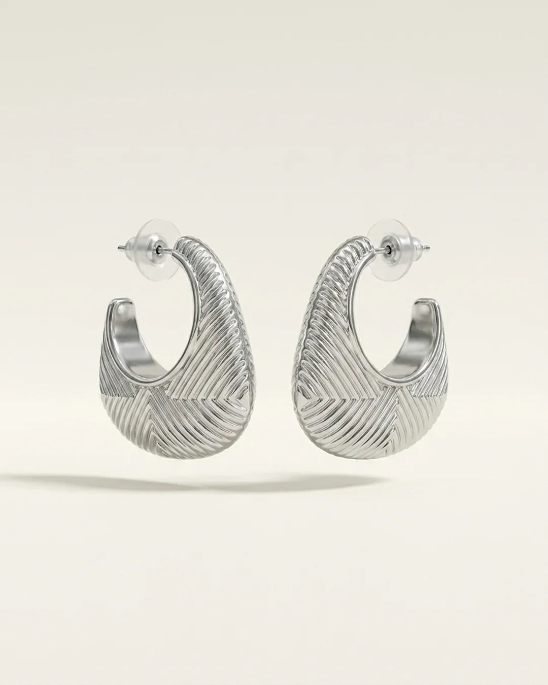 Ripple Hoops - Silver