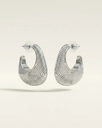 Ripple Hoops - Silver