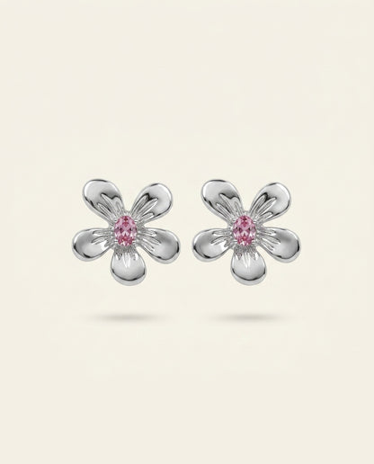 The Bloom Stud Anti Tarnish Earrings - Silver