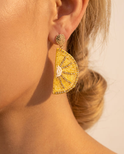 Citrus Slice Drop Earrings