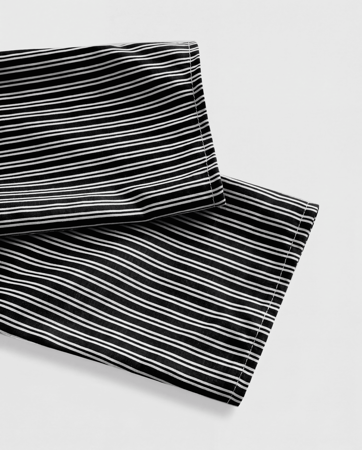 Black Stripe Asymmetric Hem Shirt