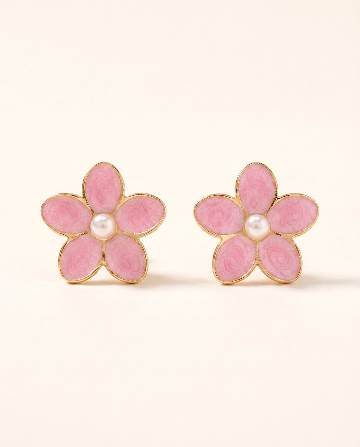 The Petal Stud Anti Tarnish Earrings - Gold