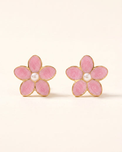The Petal Stud Anti Tarnish Earrings - Gold