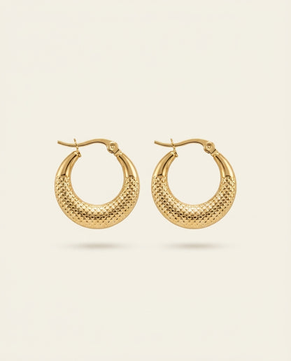 The Caviar Anti Tarnish Hoops - Gold