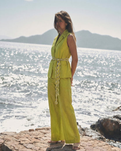Lime Green Top and Pant Co-ord Set