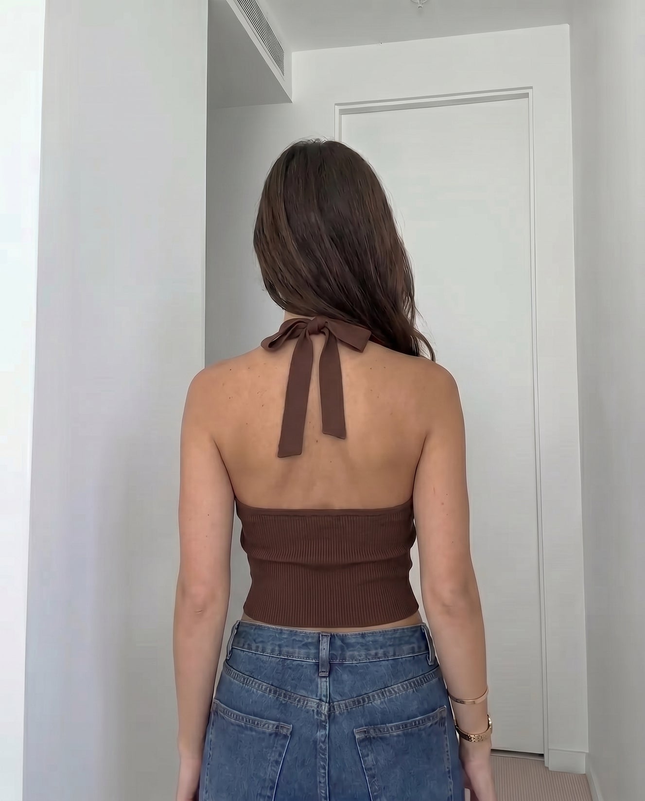 Cowl Neck Top - Brown
