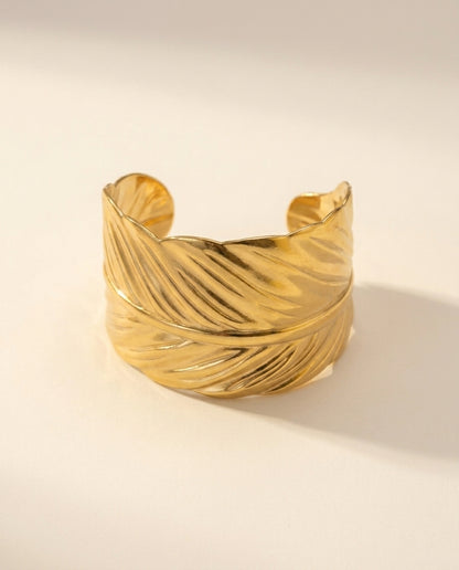 The Palm Leaf Anti Tarnish Cuff - Gold