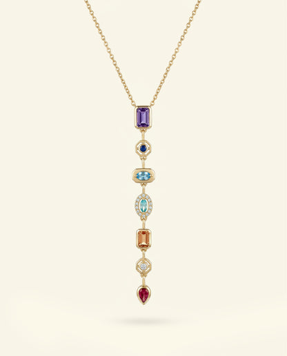 The Rainbow Stack Anti Tarnish Necklace - Gold