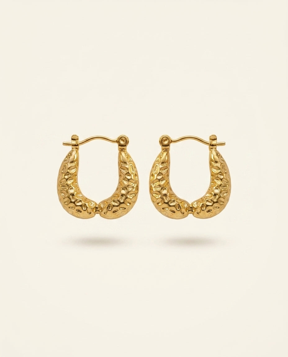 The Terrain Hoop Earrings - Gold