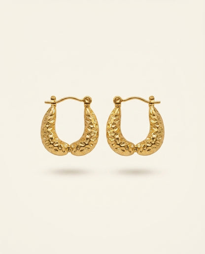 The Terrain Hoop Earrings - Gold