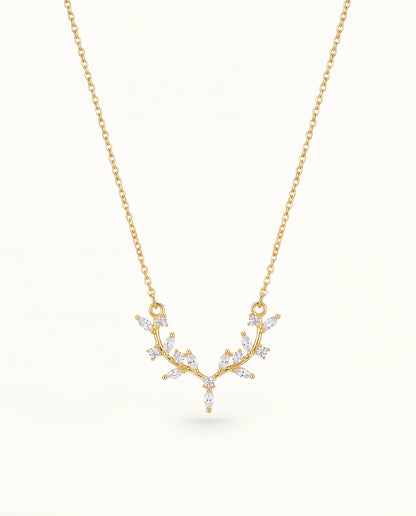 The Crystal Vine Anti Tarnish Necklace - Gold