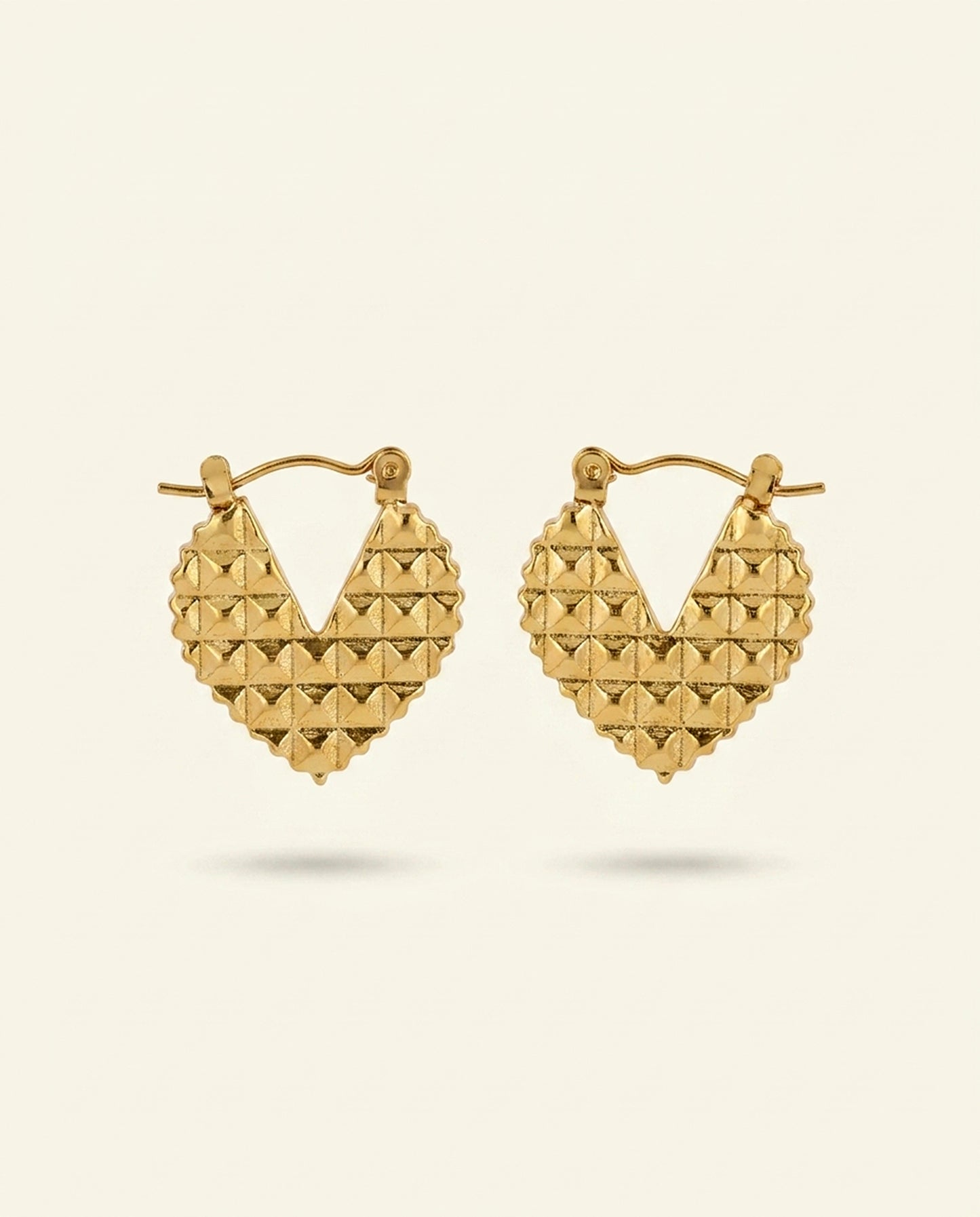 The Quilt Hoop Anti Tarnish Earrings - Gold