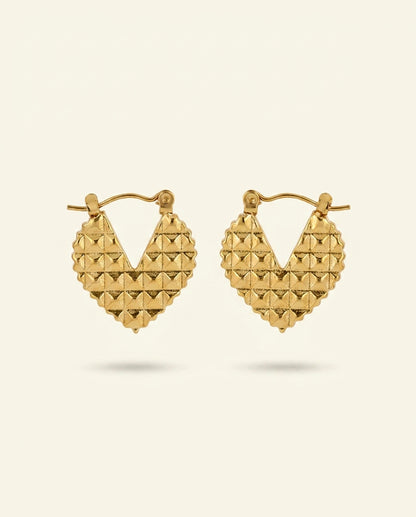 The Quilt Hoop Anti Tarnish Earrings - Gold