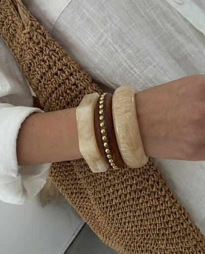 Mixed Wood Stack Bangles