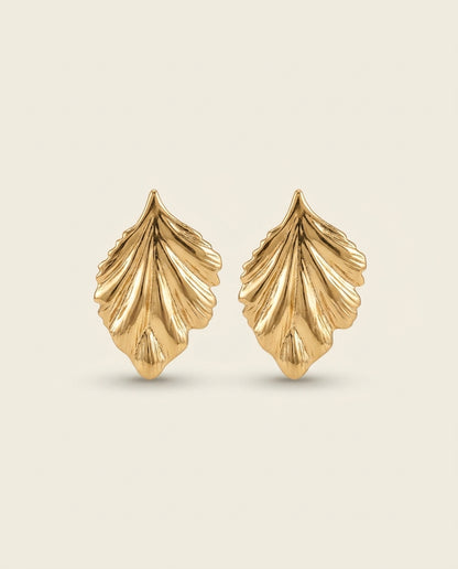 The Ginkgo Anti Tarnish Studs - Gold