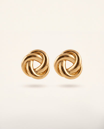 The Knot Stud Anti Tarnish Earrings - Gold