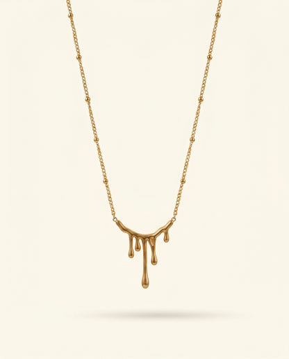 The Drip Pendant Necklace - Gold